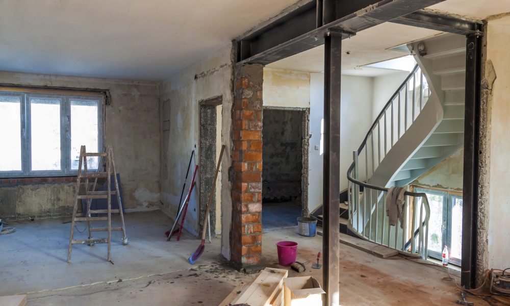 Interior of a house under construction. Renovation of an apartment